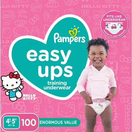 Pampers Easy Ups Training Underwear Girls Size 6 4T-5T 100 (Best Pull Ups For Back)