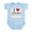 Sky Blue, variant on CafePress - I Love Mom More Than Dad Infant Creeper - Baby Light Bodysuit, Size Newborn - 24 Months