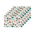 thumbnail image 4 of MKHERT Funny Wild Animals Hedgehog Deer Fox Rabbit and Owl Placemats Table Mats for Dining Room Kitchen Table Decoration 12x18 inch,Set of 6, 4 of 4