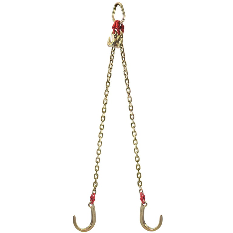 VEVOR Tow Chain Bridle with 8in J Hooks, V Bridle Chain 5/16in x