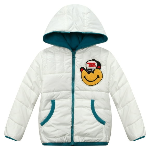 Richie House Little Boys Orange Smiley Bear Hooded Padding Jacket 5/6