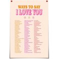 thumbnail image 1 of HAHDAXIA Trendy Pink Canvas Wall Art Ways To Say I Love You Preppy Y2k Decor Aesthetic Poster Mid Century Modern Preppy Print Painting Funky Girl For Home Bedroom Dorm Apartment Decor 12x16in, 1 of 7