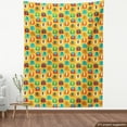 thumbnail image 3 of Ambesonne Jungle Fabric by the Yard Upholstery, Elephants Ornaments, 2 Yards, Multicolor, 3 of 4