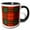 Black/White, variant on 3drose, Image of Maxwell Clan Kilt Scottish Tartan Plaid Pattern, 11oz Two-tone Red Mug