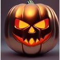 thumbnail image 3 of CafePress - Shiny Jack O' Lantern - Kids Sweatshirt, Youth Crew Neck Sweatshirt, 3 of 4