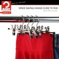 thumbnail image 4 of Percha de Ropa Antideslizante para Pantalones y Faldas con Dos Clips Antideslizantes, Estilo K/30D, 12 Pulgadas, Juego de 10, 4 of 7