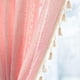 thumbnail image 4 of Nvzi Blackout Tie Up Shade Window Curtains Star Pattern Darkening Thermal Insulated Window Curtain Adjustable Balloon Curtain for Small Window Rod Pocket (46x63,Beige), 4 of 5