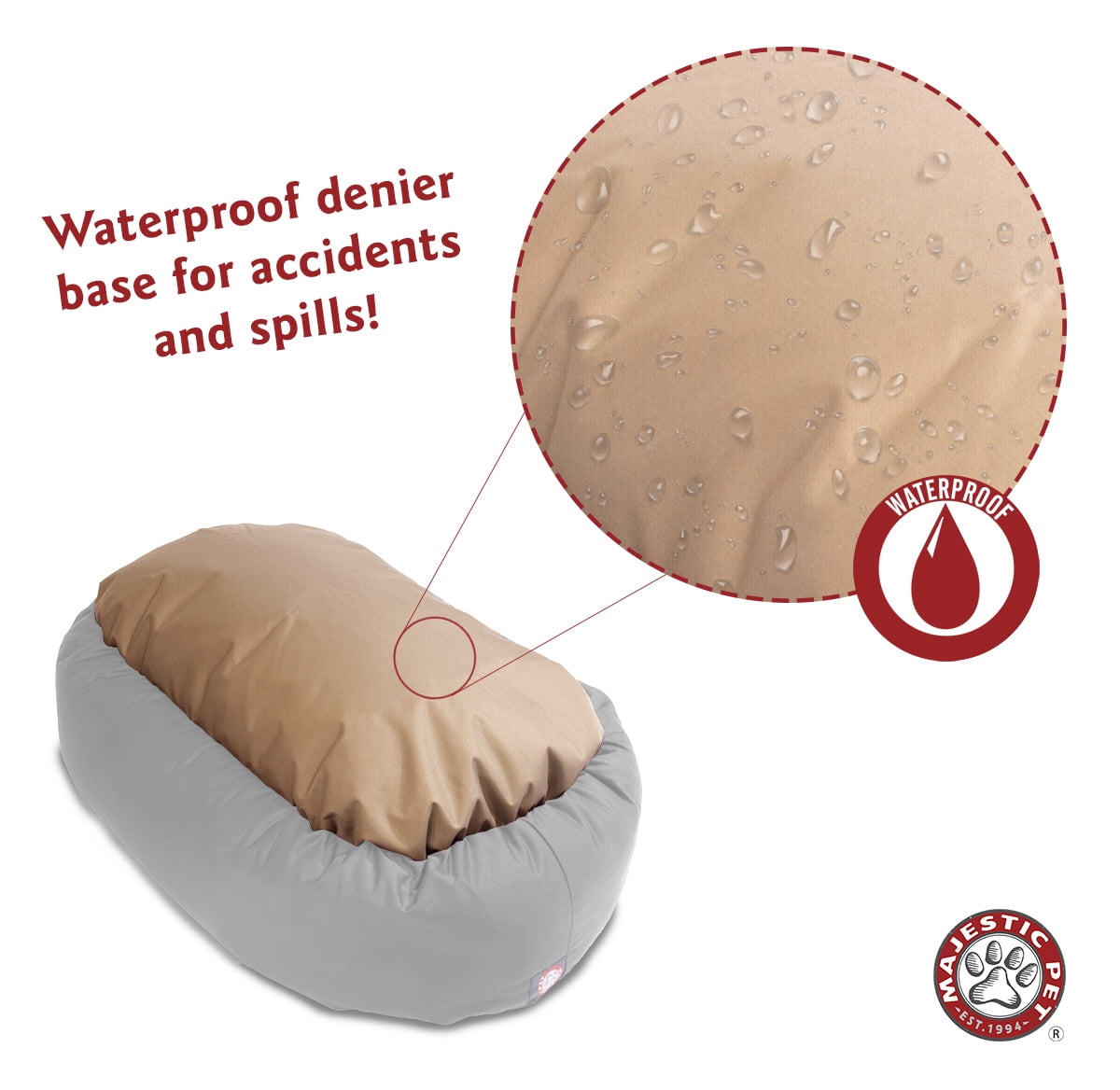 Majestic Pet Faux Suede Bagel Pet Bed for Dogs, Calming Dog Bed Washable, Extra Large, Rust