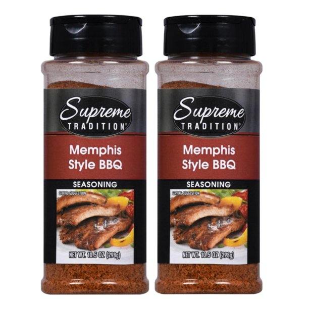 Supreme Tradition Memphis Style Barbecue Seasoning, 10.5 oz. Bottles (2 pack)