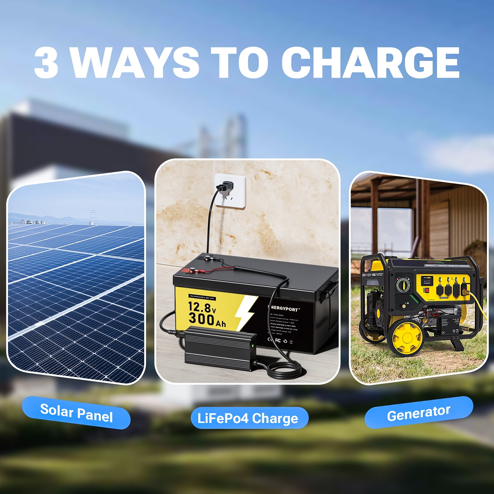 12V 300Ah LiFePO4 Battery, Built-in 200A BMS, 15000 Deep Cycles, 3840Wh, Low Temp Protection Lithium Iron Phosphate Battery for Home Energy, RV, Trolling Motor, Marine, Solar, Off-Grid