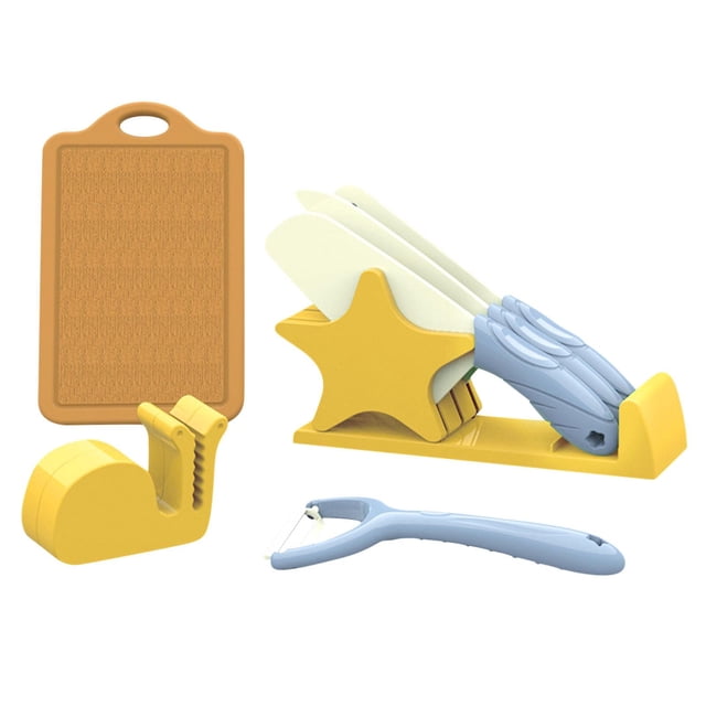 Juego de 7 portacuchillos de juguete para niños, cocina, cocina, juego de simulación