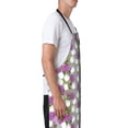 thumbnail image 3 of Xecao Rose Flowers Print Kitchen Cooking Aprons, Waterproof Adjustable Bib Aprons with 2 Pockets for Women Men Chef, 3 of 8