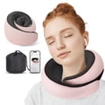 thumbnail image 4 of Almohada de viaje NOCRLG Travel Neck 100% espuma viscoelástica rosa, 4 of 7