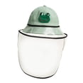 thumbnail image 3 of Sombrero de protección para bebés con protectores faciales Casquillo ajustable a prueba a prueba de polvo libre verduras, 3 of 9