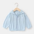 thumbnail image 2 of mgoYE Baby Infant Toddler Lightweight and Breathable Hoodie Summer Sun Protection Coat Jacket(Blue,3-4 Years), 2 of 9