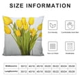 thumbnail image 5 of JEUXUS  Floral Pillow Covers, Spring Yellow Tulip Square Decorative Throw Pillow Covers Cushion for Sofa Bedroom Car, Yellow, 5 of 5