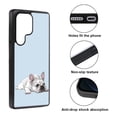 thumbnail image 2 of WIRESTER Shockproof Soft Rubber Cover Case for Samsung Galaxy S25 Ultra 6.8" 2025, French Bulldog Dog Lying Down Looking Up On Pale Aqua Background, 2 of 5