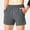 Dark Gray, variant on Running Shorts For Men Qiggri Man Solid-Color Casual Sports Running Zipper Pocket Drawstring Shorts