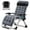 B-Gray, variant on NAIZEA Zero Gravity Chair, Portable Folding Lawn Recliner with Removable Headrest, Cushion and Cup Holder, Gray 2pac