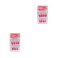 thumbnail image 1 of Qarigey 1 Juego de prensa de punta francesa en las uñas Gradient Extra Long Fashion Full Cover Ballerina Salon Kit de manicura para niñas Tipo 1 NO1, 1 of 6