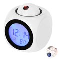 thumbnail image 2 of Naiovety Reloj despertador de proyección LED, termómetro electrónico Digital, pantalla de temperatura, viaje en casa, sala de estar y Decoración del hogar Blanco, 2 of 6