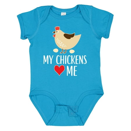 

Inktastic My Chickens Love Me Gift Baby Boy or Baby Girl Bodysuit