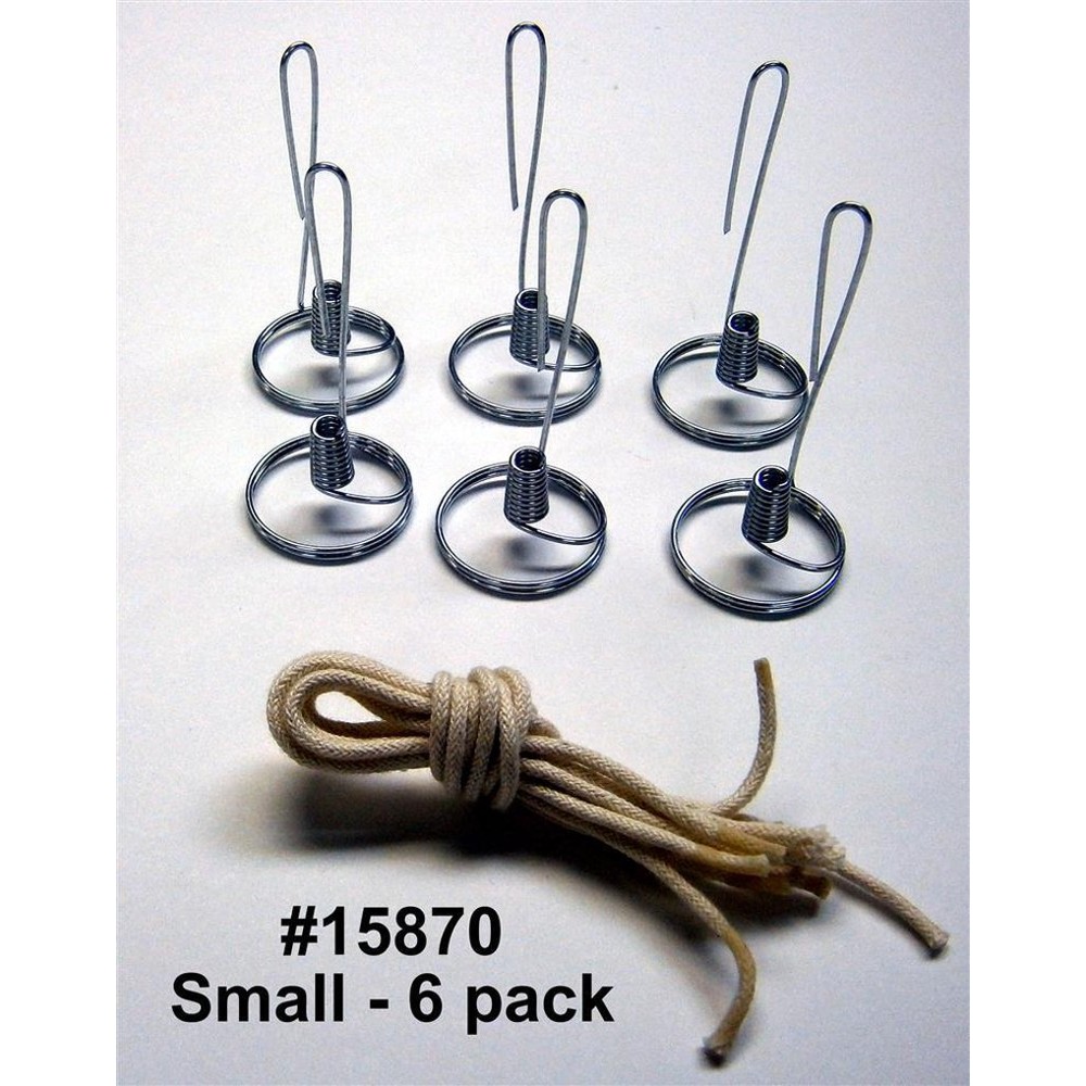 Merry Corliss Small Olive Oil Steel Elements with Wicks for Votive Jars Pack of 6