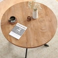 thumbnail image 6 of NORDICANA 37" Round Dining Table Set, Mid Century Modern Round Dining Table for 4 Person, Coffee Table for Kitchen Dining Room, Office, Save Space (1 Table with 4 Black Chairs), 6 of 7