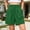 01 Green, variant on Women's High Rise Wide Leg Shorts Elastic Waist with Pockets & Button Zip Casual Loose Fit Summer Solid Color