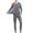 Grey, variant on HBFAGFB Mens Thermals Top and Bottom Set V Neck Underwear Bottoming Shirt Softness Pants Grey Size XL