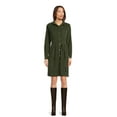 thumbnail image 2 of Time and Tru Women's Belted Utility Dress with Long Sleeves, 2 of 5