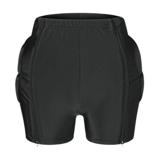 Pantalones cortos acolchados y protectores para glúteos para niños con cremallera y cómodos protectores contra impactos. M