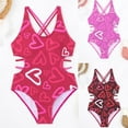 thumbnail image 2 of Girls Tankini Swimsuit with Shorts Classic Polka Dot Stretchy Upf 50+ Sun Protection Bathing Suit Contrast Trim Girls' Swimwear Skirt Size 9-16, 2 of 7