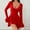 Red, variant on Dresses for Women Long Sleeve Round Neck Womens Dresses Solid Pullover Short Dresses Red Fashion
