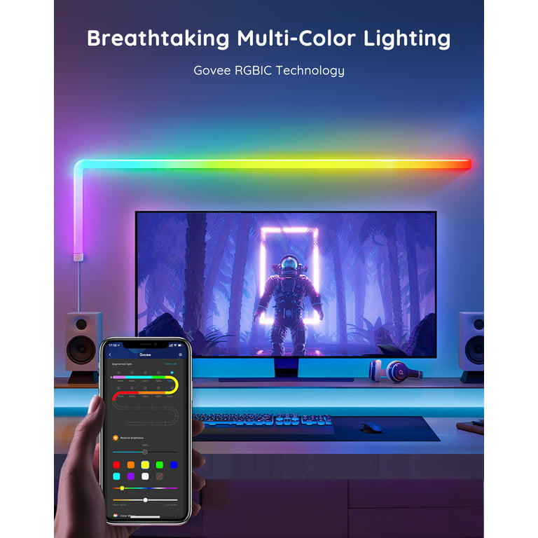 Govee Glide RGBIC Smart Wall Light, Multicolor Customizable, Music