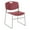 Red, variant on Heavy Duty Plastic Stacking Chair w/ Black Seat & Silver Mist Frame