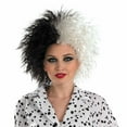 thumbnail image 2 of Fun Shack Half Black Half White Wig, Black White Wig, Black and White Wigs for Women, Two Tone Wig Costume, 2 of 2