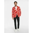 thumbnail image 3 of Jolly Knits Men's and Big Men's Christmas Print Blazer, Sizes S-3XL, 3 of 6