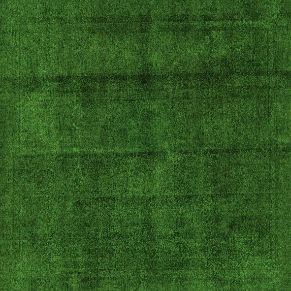 Ahgly Company Indoor Square Abstract Green Modern Area Rugs, 8' Square