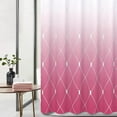 thumbnail image 2 of Ensemble de Rideau de Douche pour Salle de Bain Rideau de Douche Blanc Rideau de Douche Ombré avec Crochets Rideau de Douche Hydrofuge Tissu en Lin Rideaux de Douche Baignoire Hôtel, 72x72 Pouces, Rose, 2 of 5