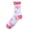 W242 Light Pink1, variant on Likimi Fuzzy Fleece Socks For Men And Women Hearts Print Winter Warm Soft Casual Socks Size One Size