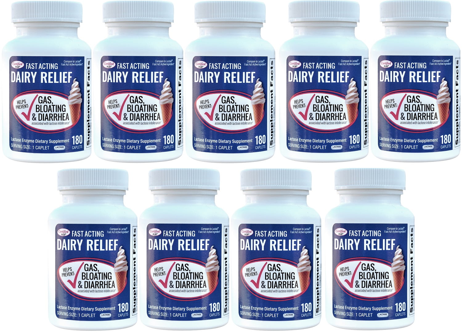 Fast Acting Lactase 1620 Caplets Generic Lactaid Fast Act 9000 FCC