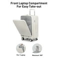 thumbnail image 5 of Front Open Carry On Luggage Laptop Compartment 100%PC TSA Lock Spinner Wheels 20" Lightweight Hardside Suitcase, 5 of 7