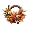 thumbnail image 2 of coronas de de gracias,Corona artificial de Halloween para colgar en entrada,decoraciones acción de gracias calabaza otoño,Corona artificial rústica de otoño para, 2 of 8