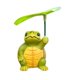 thumbnail image 1 of Estatua de animal pequeño pintada a mano, figura sosteniendo una hoja artificial, accesorio fotográfico de resina. Tortuga, 1 of 8