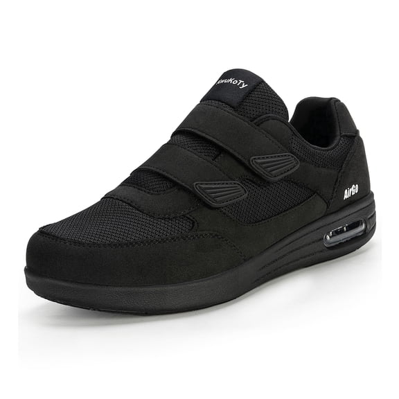 Men’s Adjustable Wide Width Walking Shoes, Lightweight Easy Slip-On Comfort Shoes for Everyday Wear, Sizes 8–13
