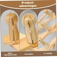 thumbnail image 5 of GIXUSIL Wooden Expandable Hanger Rack with 13 Hooks, Adjustable Space-Saving Hanger Organizer for Closet & Drying Rack（Wood Color）, 5 of 6