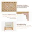 thumbnail image 5 of 3-Piece Patio Furniture Set, Boho Outdoor Sectional, Wicker Sofa with Glass Table, Deep Seating, Cushions & Backrests, 5 of 6