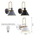 thumbnail image 5 of Yammee Modern Simple Iron Wall Lamp Suitable for Living Room Bedroom Easy Installation Soft Light Fixture Commercial Space Use, 5 of 8