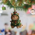 thumbnail image 2 of 1Pc Cat Christmas Ornament,2D Realistic Cats Ornaments for Christmas Tree -Acrylic Kitten Ornament Decor,Gifts for Cat Lovers Women&Men Pet Memorial Keepsake,Christmas Tree Acrylic Hanging Pendant, 2 of 7